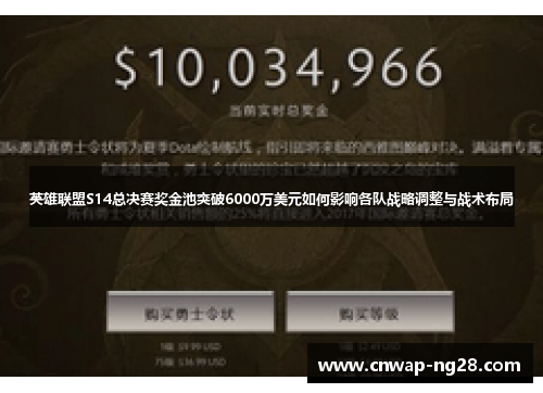 英雄联盟S14总决赛奖金池突破6000万美元如何影响各队战略调整与战术布局 英雄联盟S14总决赛奖金池突破6000万美元如何影响各队战略调整与战术布局